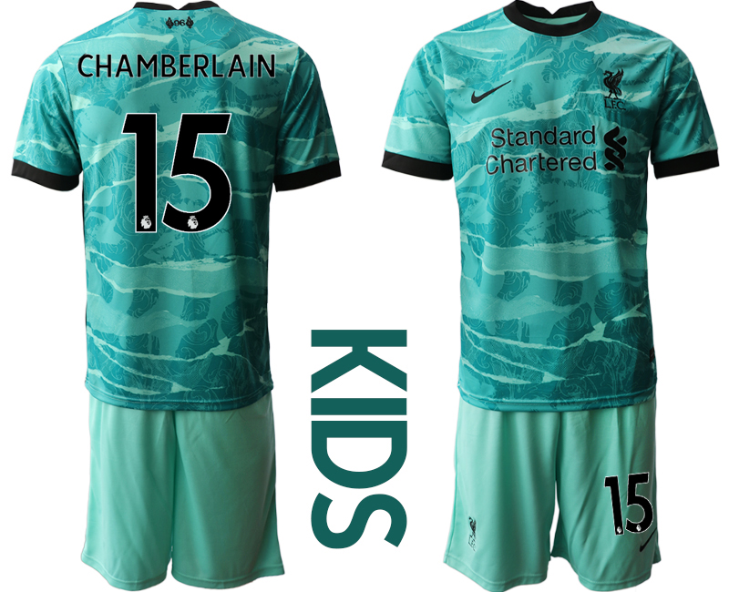 Youth 2020-2021 club Liverpool away #15 green Soccer Jerseys